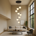 Stair Chandelier with Crystal Accents-Lighting > Chandeliers & Pendant Lights-casanuva-casanuva