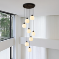 Stair Chandelier with Crystal Accents-Lighting > Chandeliers & Pendant Lights-casanuva-casanuva