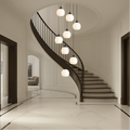 Stair Chandelier with Crystal Accents-Lighting > Chandeliers & Pendant Lights-casanuva-casanuva