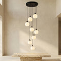 Stair Chandelier with Crystal Accents-Lighting > Chandeliers & Pendant Lights-casanuva-casanuva