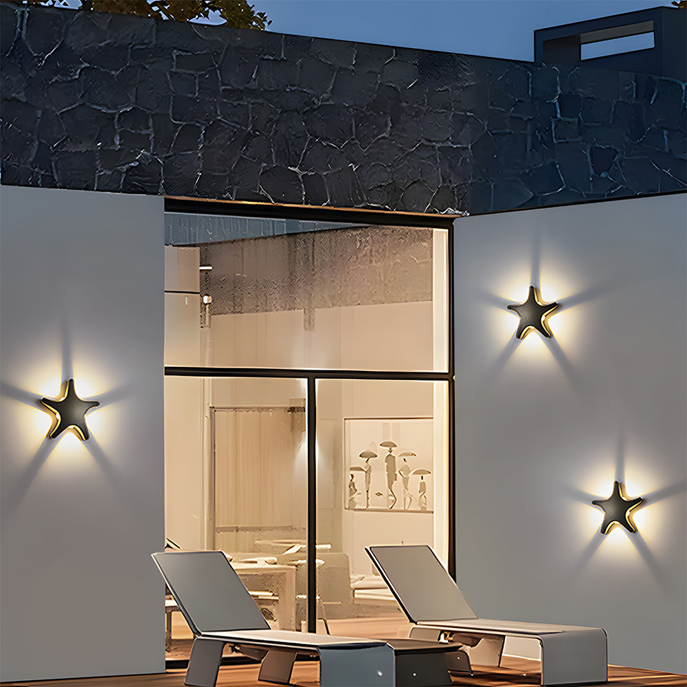 Star Shape LED Outdoor Wall Light-Lighting > Outdoor Lighting-casanuva-casanuva
