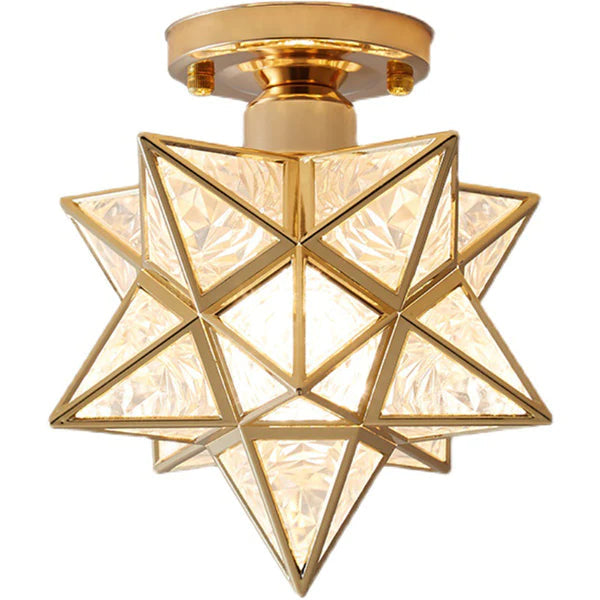 Star Shape Semi Flush Mount Ceiling Light Fixture-Lighting > Ceiling Lights-casanuva-casanuva
