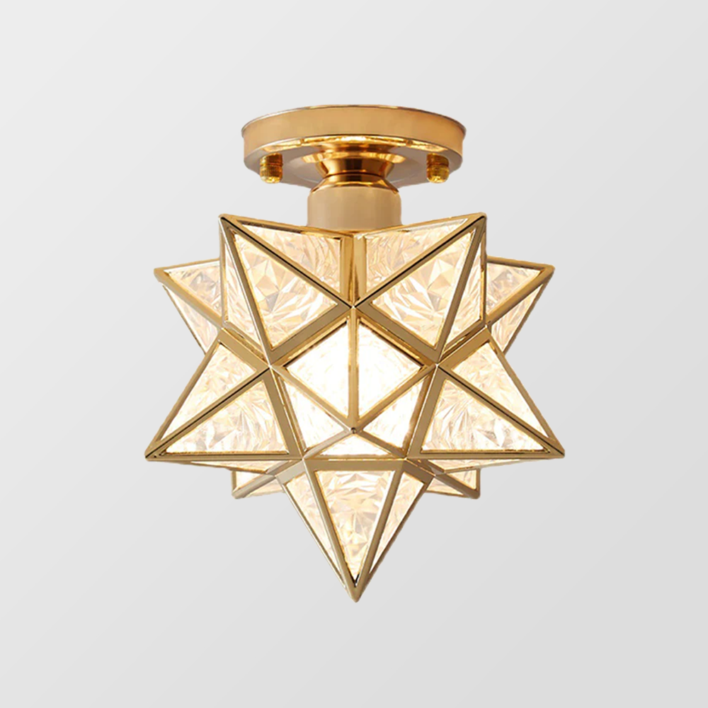 Star Shape Semi Flush Mount Ceiling Light Fixture-Lighting > Ceiling Lights-casanuva-casanuva