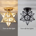 Star Shape Semi Flush Mount Ceiling Light Fixture-Lighting > Ceiling Lights-casanuva-casanuva