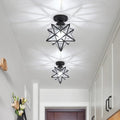 Star Shape Semi Flush Mount Ceiling Light Fixture-Lighting > Ceiling Lights-casanuva-Black-Transparent-casanuva