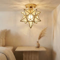 Star Shape Semi Flush Mount Ceiling Light Fixture-Lighting > Ceiling Lights-casanuva-casanuva