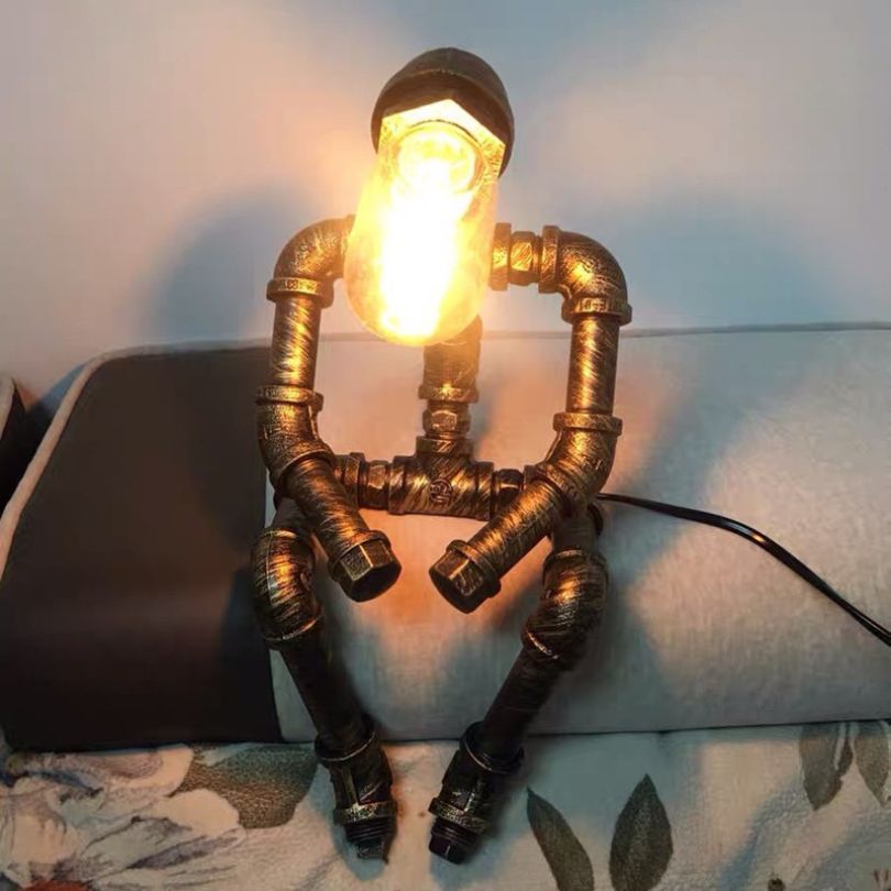 Steampunk Table Lamp with Vintage Design and Edison Bulb-Lighting > Table Lamps-casanuva-casanuva