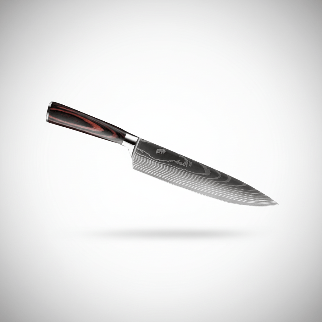 Steel Chef Knife 20 cm Professional Kitchen Knife with Resin Wood Handle-Kitchen & Dining > Knives-casanuva-casanuva