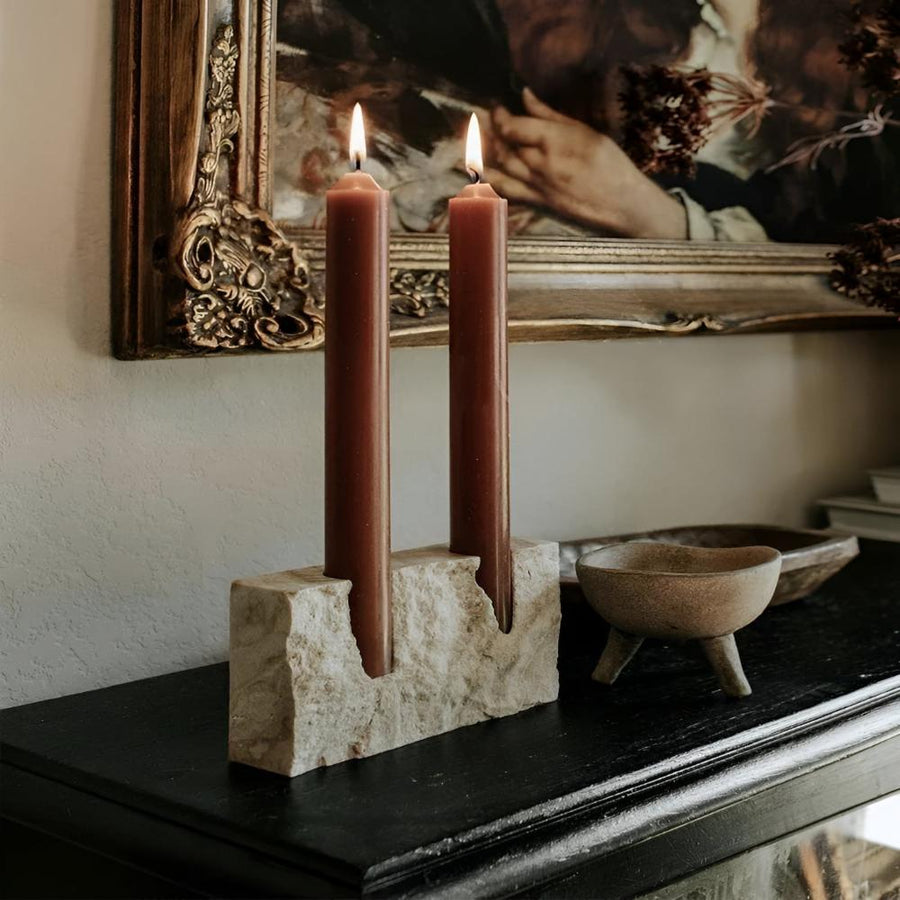 Stone Candle Stand Timeless Glow-Home Decor > Candle Holders-casanuva-casanuva