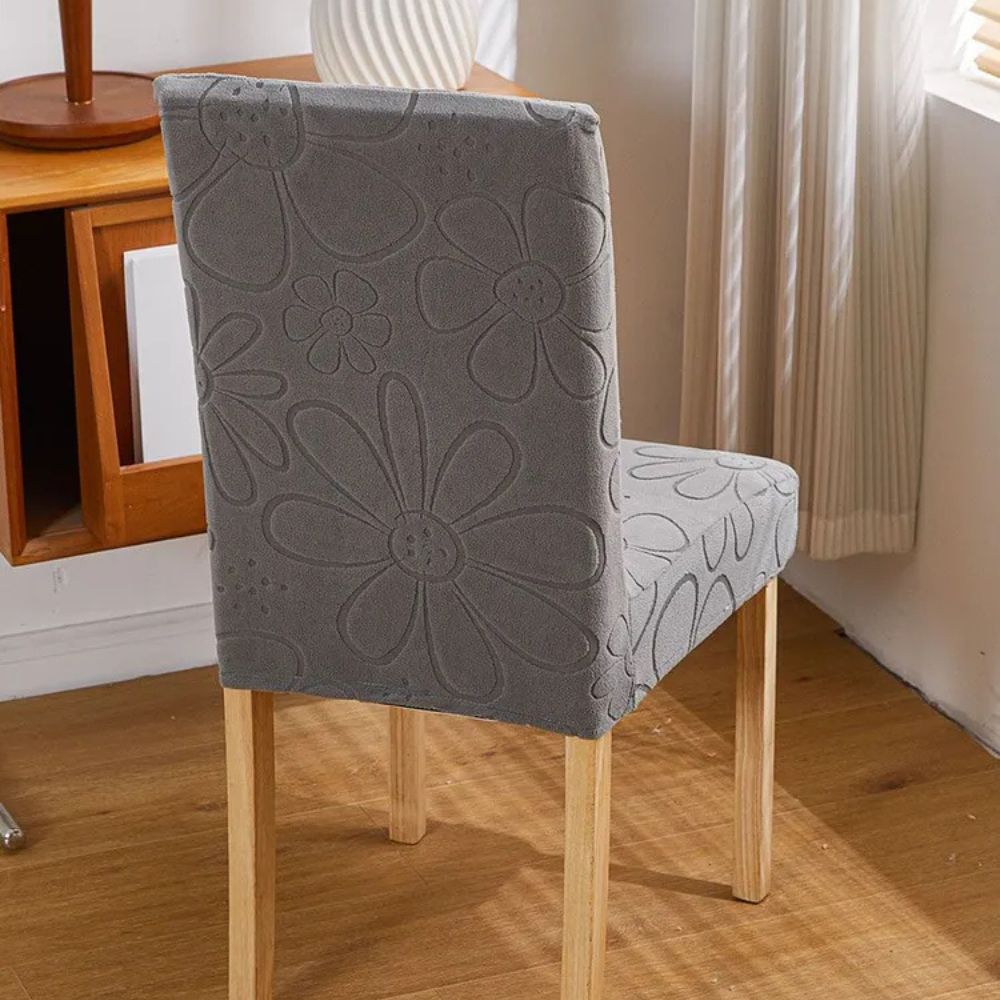 Stretch Dining Chair Cover Daisy Print-Covers & Textiles > Chair Covers-casanuva-casanuva