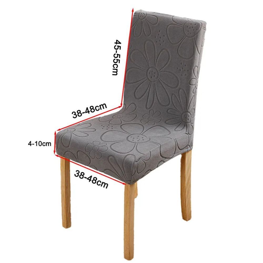 Stretch Dining Chair Cover Daisy Print-Covers & Textiles > Chair Covers-casanuva-Ash Petal-casanuva