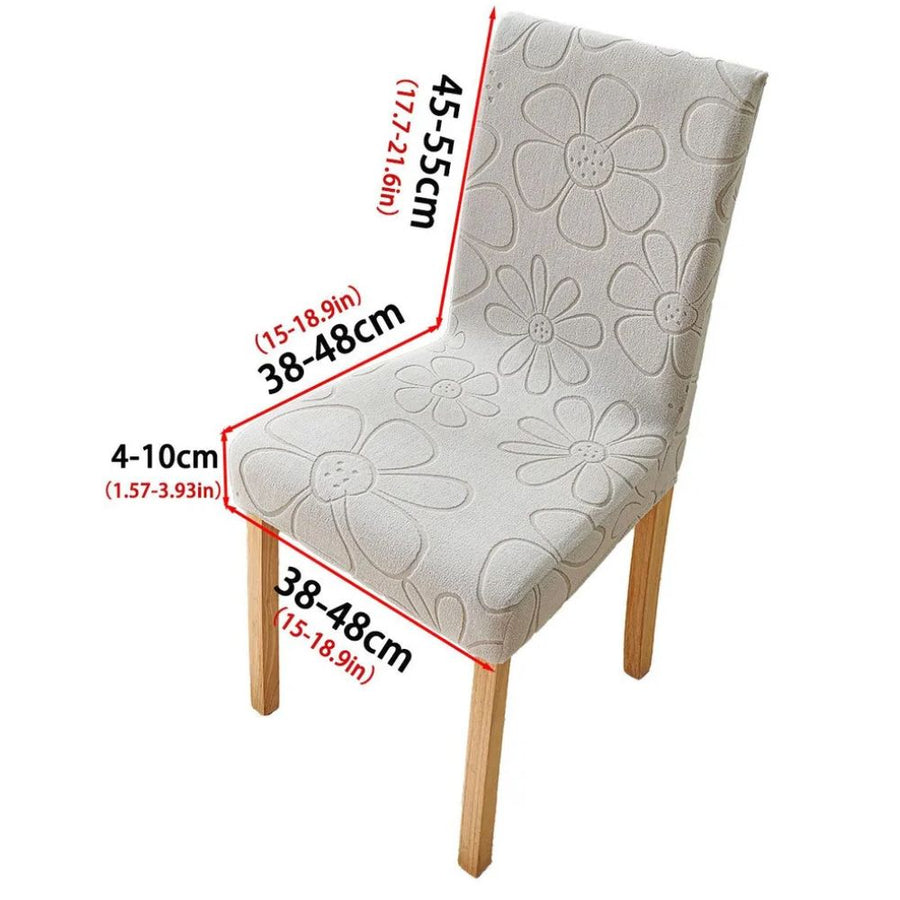 Stretch Dining Chair Cover Daisy Print-Covers & Textiles > Chair Covers-casanuva-Daisy Linen-casanuva