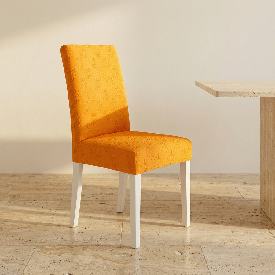 Stretch Dining Chair Cover Daisy Print-Covers & Textiles > Chair Covers-casanuva-casanuva