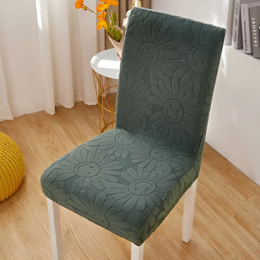 Stretch Flower Chair Cover-Covers & Textiles > Chair Covers-casanuva-Mossy Shade-casanuva