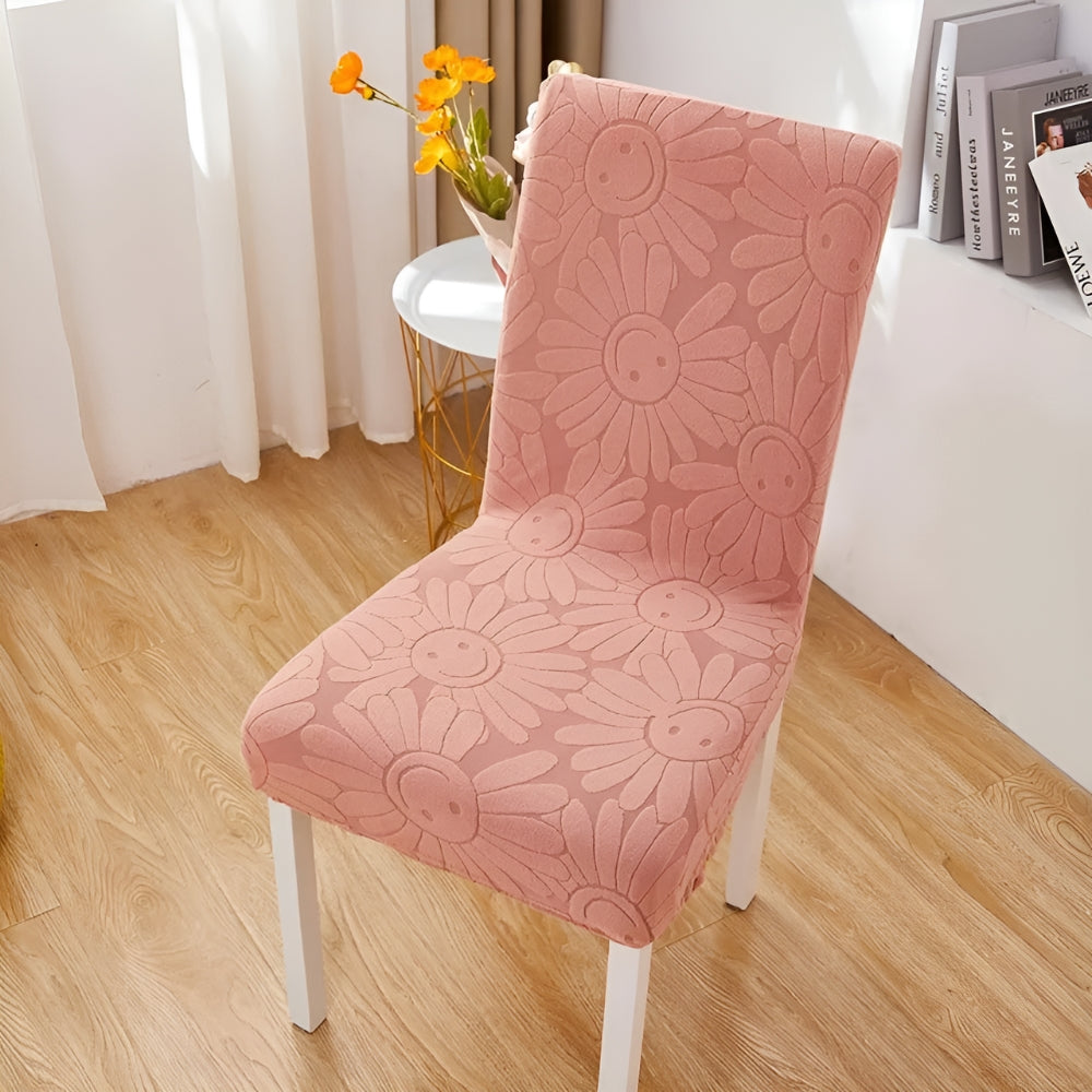 Stretch Flower Chair Cover-Covers & Textiles > Chair Covers-casanuva-Rosy Blush-casanuva