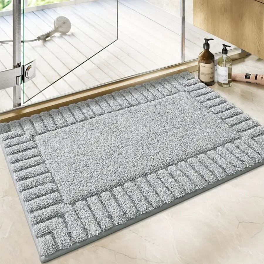 Stripe Bath Rug Mat Minimalist Design-Bedding & Bath > Bath Mats-casanuva-Cloudy Sand-16"x23.5"-casanuva