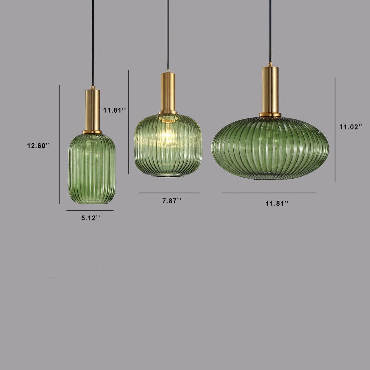 Striped Glass Pendant Light 1-Light Minimalist Lantern-Lighting > Pendant Lights-casanuva-casanuva