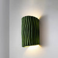 Striped Resin Half Cylinder Wall Sconce Lamp 2-Light-Lighting > Wall Lights-casanuva-casanuva