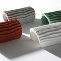 Striped Resin Half Cylinder Wall Sconce Lamp 2-Light-Lighting > Wall Lights-casanuva-casanuva