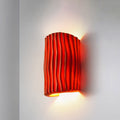 Striped Resin Half Cylinder Wall Sconce Lamp 2-Light-Lighting > Wall Lights-casanuva-casanuva
