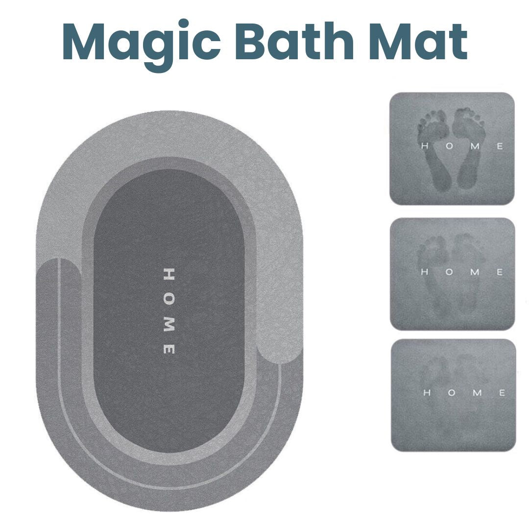 Super Absorbent Non-Slip Bath Mat-Bedding & Bath > Bath Mats-casanuva-Gray-Small (16"x24")-casanuva