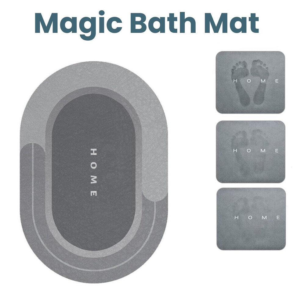 Super Absorbent Non-Slip Bath Mat-Bedding & Bath > Bath Mats-casanuva-Gray-Small (16"x24")-casanuva