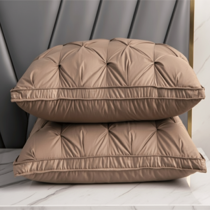 Swandown Pillow Comfortable Sleeping Cushion for Restful Sleep-Bedding & Bath > Pillowcases-casanuva-Brown-casanuva