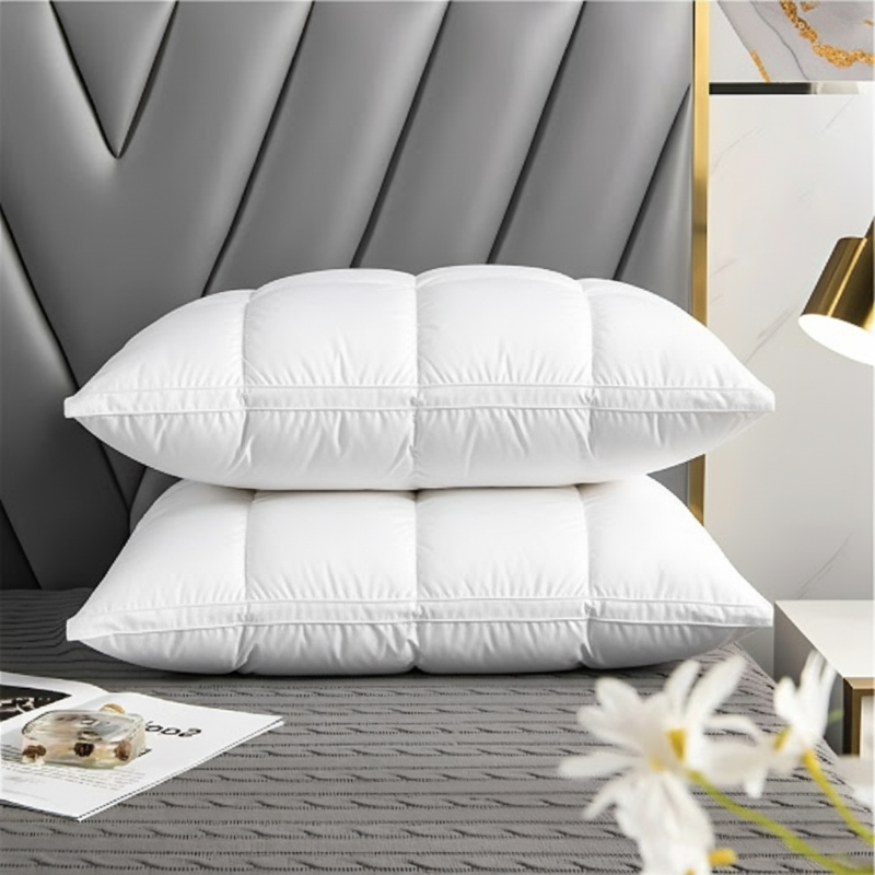 Swandown Pillow Comfortable Sleeping Cushion for Restful Sleep-Bedding & Bath > Pillowcases-casanuva-White-casanuva