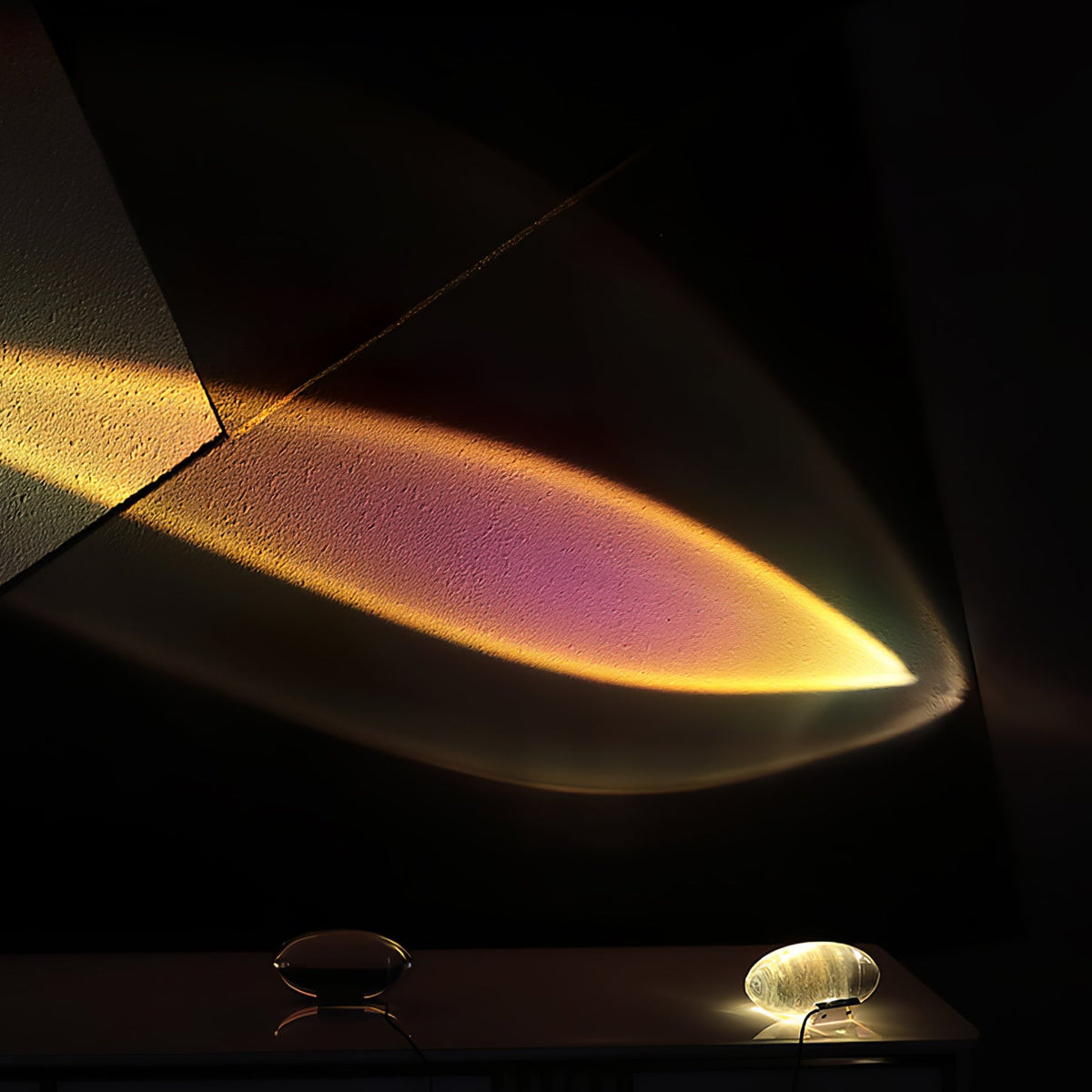 Table Lamp LED Modern Design-Lighting > Table Lamps-casanuva-16cmx8cm & Clear+Chrome-Blue purple light-US plug-casanuva