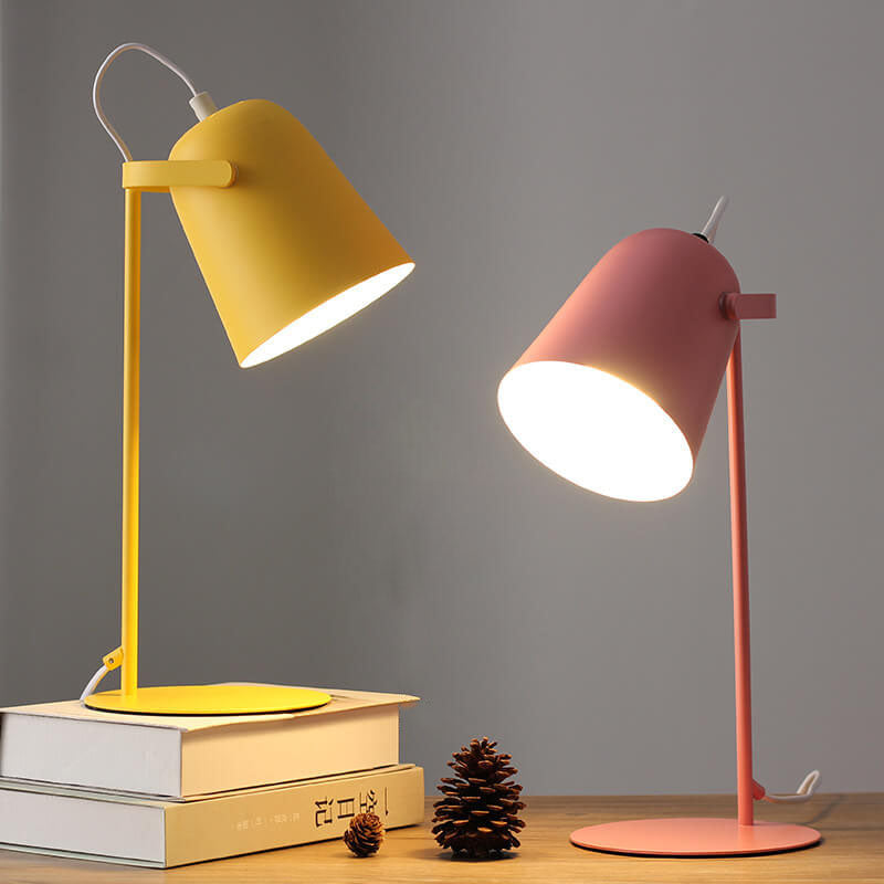 Table Lamp Nordic Macaron Color Iron Bucket Design 1-Light-Lighting > Table Lamps-casanuva-casanuva