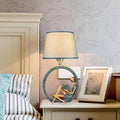 Table Lamp with Round Base and Sitting Figurine-Lighting > Table Lamps-casanuva-casanuva