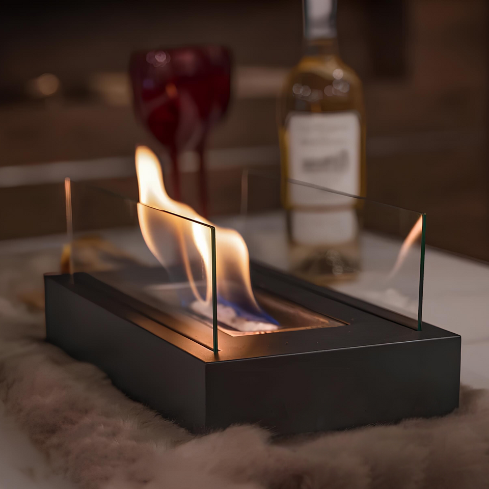 Tabletop Fireplace Everlasting Flame-Home Decor > Decorative Accessories-casanuva-Black-casanuva