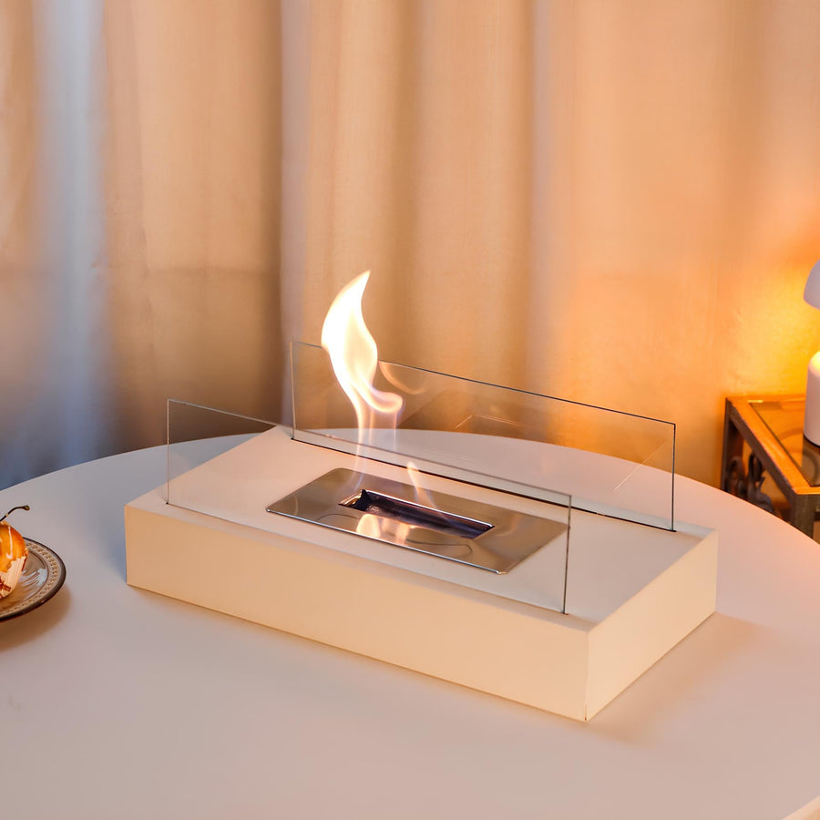 Tabletop Fireplace Everlasting Flame-Home Decor > Decorative Accessories-casanuva-White-casanuva