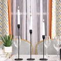 Tall Candle Holder Set in Chic Design-Home Decor > Candle Holders-casanuva-Black-casanuva