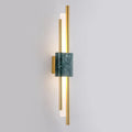 Tanto LED Wall Light-Lighting > Wall Lights-casanuva-3.9" x H 23.6"-Green Marble & Gold-Warm Light-casanuva