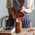 Teak Wood Kitchen Utensil Holder-Kitchen & Dining > Cooking Utensils-casanuva-casanuva