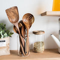 Teak Wood Kitchen Utensil Set Natural Finish-Kitchen & Dining > Cooking Utensils-casanuva-casanuva