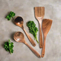Teak Wood Kitchen Utensils Set-Kitchen & Dining > Cooking Utensils-casanuva-4-Piece Set-casanuva