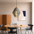 Tiered Glass Pendant Lamp-Lighting > Pendant Lights-casanuva-casanuva