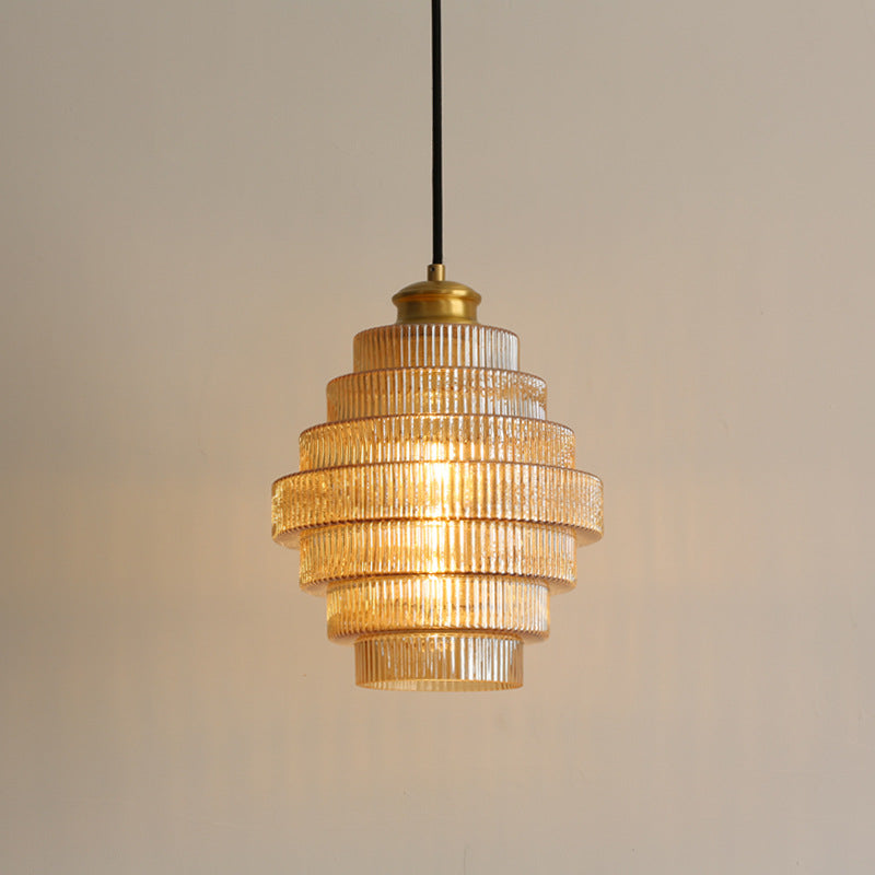 Tiered Glass Pendant Lamp-Lighting > Pendant Lights-casanuva-casanuva