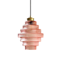 Tiered Glass Pendant Lamp-Lighting > Pendant Lights-casanuva-Pink-ø 22 x H 30 cm-casanuva
