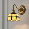 Tiffany Style Round Copper Glass Wall Sconce Lamp 1-Light-Lighting > Wall Lights-casanuva-casanuva