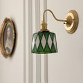 Tiffany Style Round Copper Glass Wall Sconce Lamp 1-Light-Lighting > Wall Lights-casanuva-casanuva