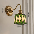 Tiffany Style Round Copper Glass Wall Sconce Lamp 1-Light-Lighting > Wall Lights-casanuva-casanuva