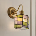 Tiffany Style Round Copper Glass Wall Sconce Lamp 1-Light-Lighting > Wall Lights-casanuva-C-100V-120V-casanuva