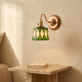 Tiffany Style Round Copper Glass Wall Sconce Lamp 1-Light-Lighting > Wall Lights-casanuva-casanuva