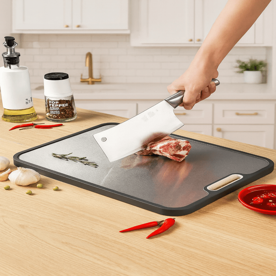 Titan Double-Sided Non-Slip Cutting Board-Kitchen & Dining > Cutting Boards-casanuva-Gray-casanuva