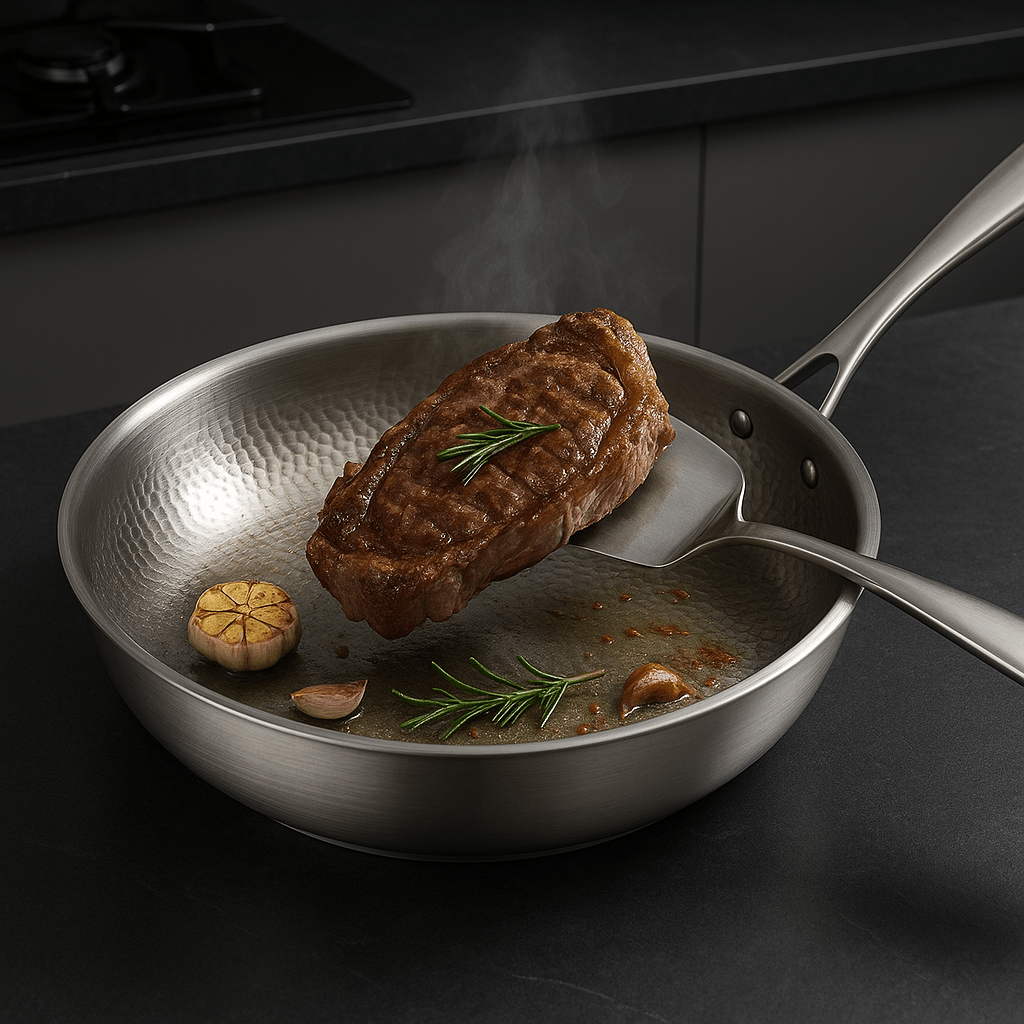 Titanium Frying Pan Uncoated Suitable for All Hob Types-Kitchen & Dining > Cookware-casanuva-casanuva