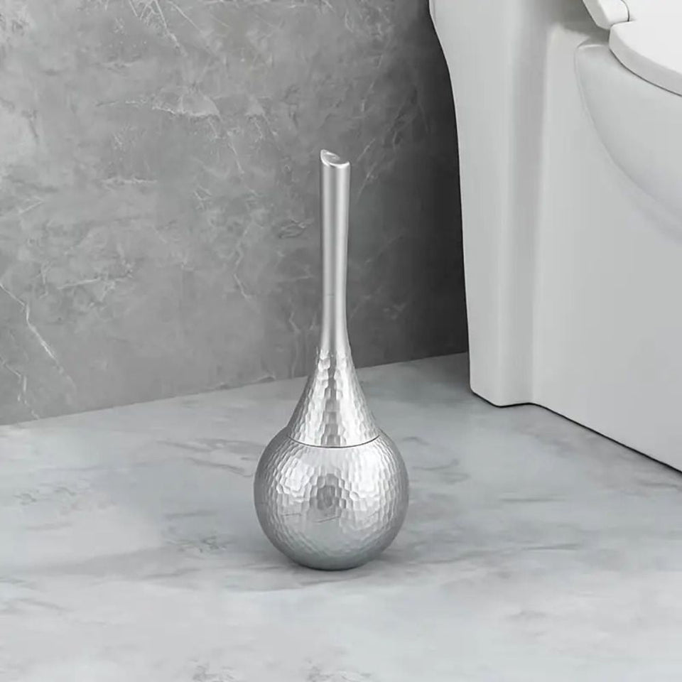 Toilet Brush Luxe Design Hygienic Cleaning Tool-Bedding & Bath > Bathroom Accessories-casanuva-Sterling Silver-casanuva