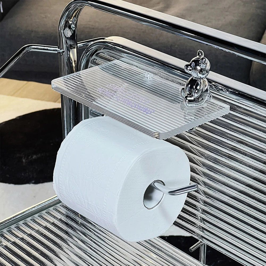 Toilet Paper Holder with Shelf Stylish Design-Bedding & Bath > Bathroom Accessories-casanuva-casanuva